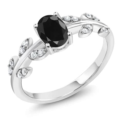 black sapphire ring for women